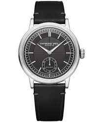 Raymond Weil Millesime Men's Automatic Small Seconds Black Leather Watch, 39.5 mm (2930-STC-60001)